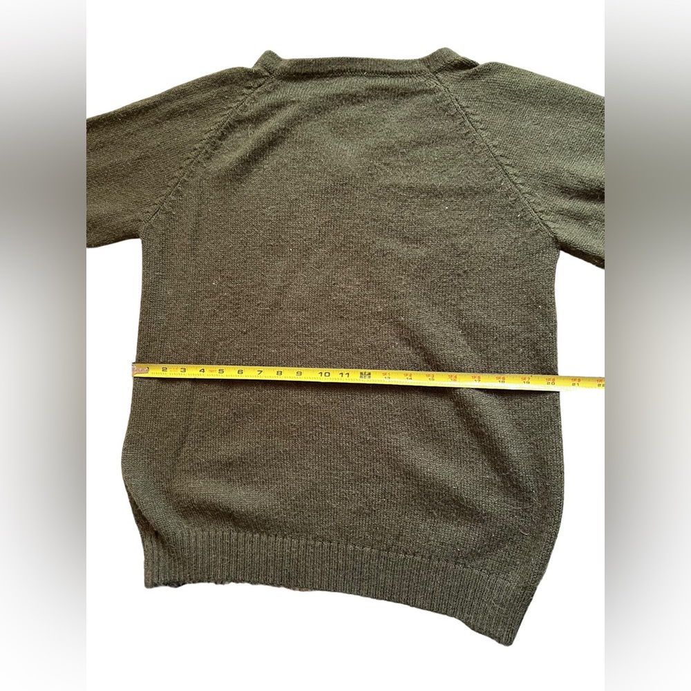 Pachamama 70% Alpaca Green Cable Knit Cardigan Fit Like Medium Sweater V Neck - Picture 13 of 13